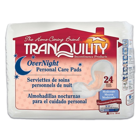 Tranquility Overnight Personal Care Pads - 96.0 Each