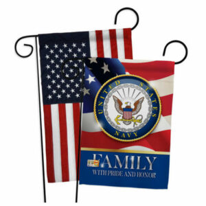 US Navy Family Honor Americana Garden Flags Pack