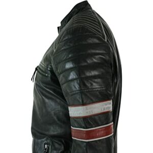 Ugfashions Mens Racer Leather Jacket