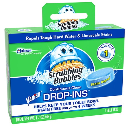 Vanish Drop-Ins Toilet Cleaning Tablet with Scrubbing Bubbles - 1.7 Ounces