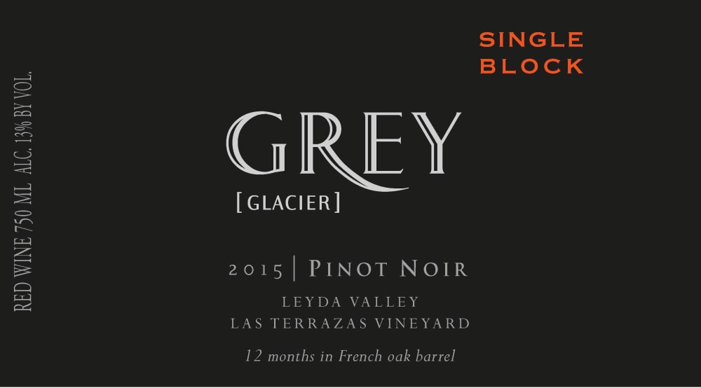 Vina Ventisquero 2015 Grey Glacier Las Terrazas Vineyard Single Block Pinot Noir - Red Wine