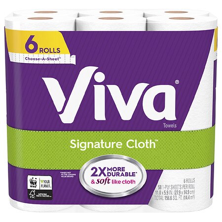 Viva Signature Cloth Choose-A-Sheet Value Roll Paper Towels - 58.0 ea x 6 pack