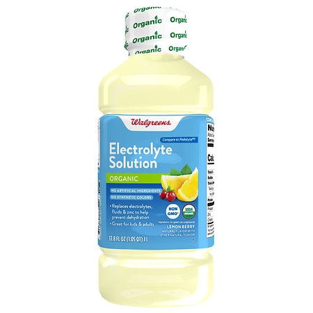 Walgreens Organic Electrolyte Oral Electrolyte Solution Berry Lemon - 33.8 fl oz