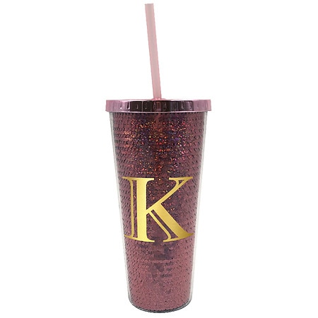 Walgreens Pink "K" Monogram Tumbler - 1.0 ea