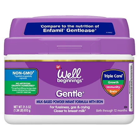 Well Beginnings Gentle Baby Formula Milk-Based Powder with Iron - 21.5 oz