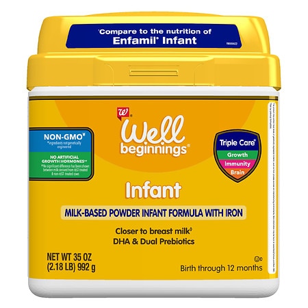 Well Beginnings Infant Milk-Based Baby Formula Powder with Iron - 35.0 oz