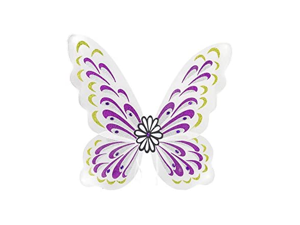 White Sparkling Fairy Costume Wings