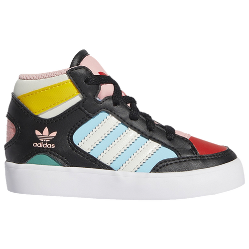 adidas Originals Girls adidas Originals Hardcourt Hi - Girls' Toddler Shoes Black/Rainbow Size 04.0