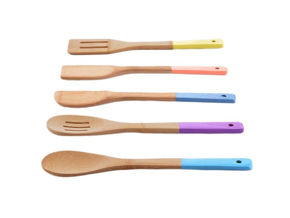 5 or 10 Piece Bamboo Kitchen Utensil Set