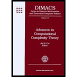 Advances in Computational Complexity Theory