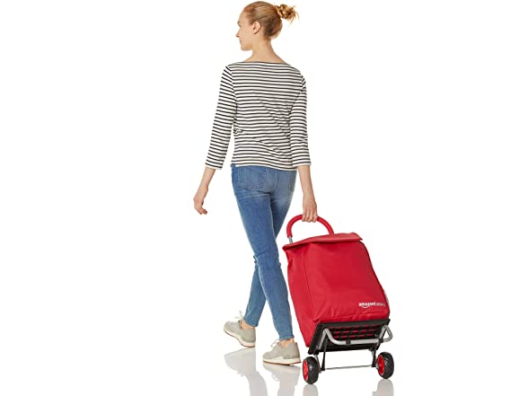 Amazon Basics Folding Shopping Cart