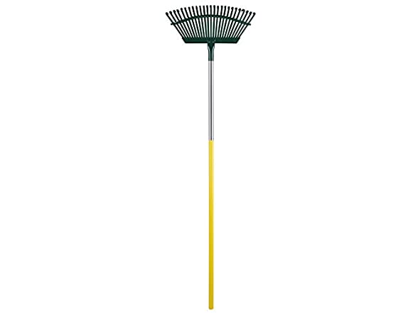 Arcadius Garden Steel Leaf Rake with 48" Aluminum Handle