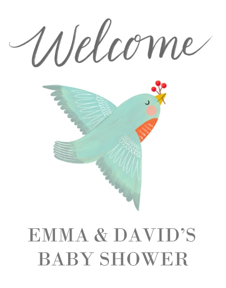 Baby + Kids 11x14 Poster(s), Board, Home Décor -Welcoming Birds