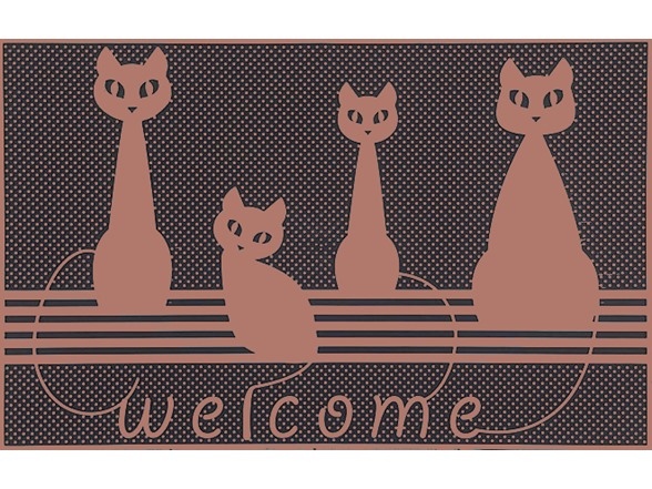 Baroque Serie Cats Bronze Door Mat