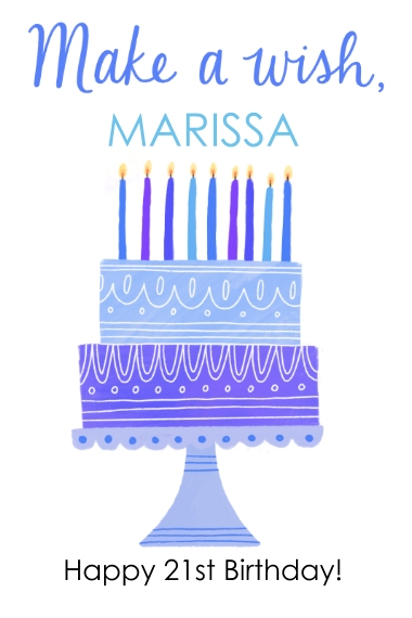 Birthday 20x30 Poster, Home Décor -Make A Wish