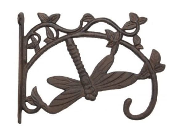 Cast Iron Plant Hanger Dragonfly Scene