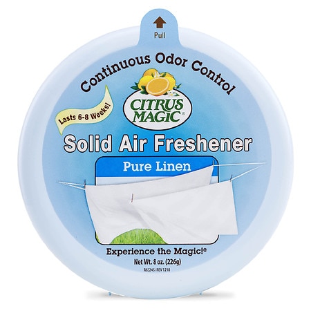 Citrus Magic Odor Absorbing Solid Air Freshener Linen Scent - 8.0 oz