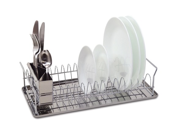 Compact Chrome Dish Rack