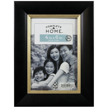 Complete Home Complete Home Inner Goldlined Black Frame 4x6 - 1.0 ea