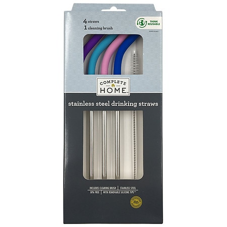 Complete Home Reuseable Straws - 4.0 ea