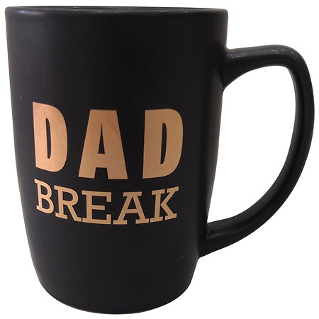 Dashing Dad Break Stoneware Matte Black Mug Top Rim Diameter 3.82", Height 5.12" - 1.0 ea