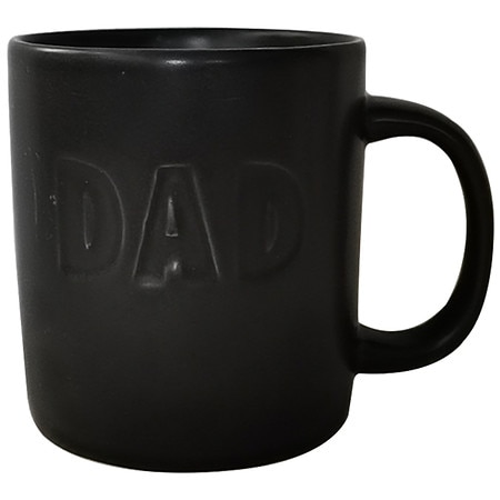 Dashing Dad Stoneware Matte Black Mug Top Rim Diameter 3.62", Height 3.94" - 1.0 ea