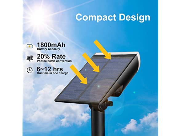 Dusk-to-Dawn Solar Powered Landscape Spotlights