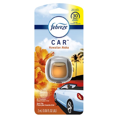 Febreze Car Odor-Eliminating Air Freshener Vent Clip Hawaiian Aloha - 1.0 ea