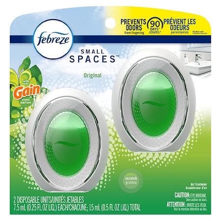 Febreze Odor-Eliminating Small Spaces Air Freshener - 0.25 fl oz x 2 pack