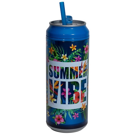 Festive Voice Blue Summer Vibe Can Water Bottle - 1.0 ea