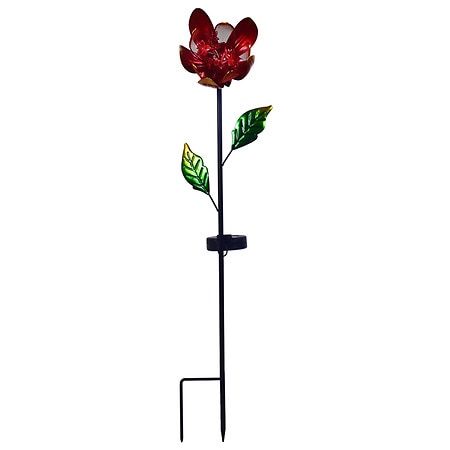 Festive Voice Metal solar flower garden stake - 1.0 EA