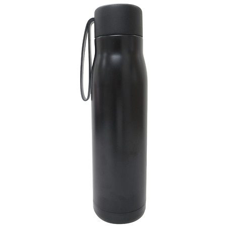 Festive Voice Stainless Steel Black Water Bottle - 1.0 ea