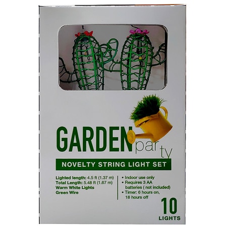 Festive Voice Wired Cactus String Lights - 1.0 set