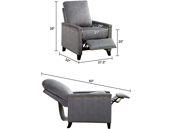 Good & Gracious 27" Push Back Recliner