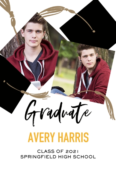 Graduation 20x30 Poster(s), Board, Home Décor -Cap Toss