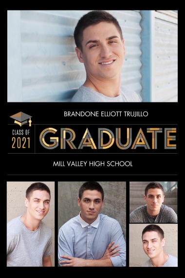 Graduation 24x36 Adhesive Poster, Home Décor -Color Block