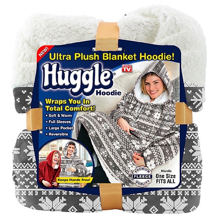 Huggle Hoodie Blanket Hoodie One Size Fits Most - 1.0 ea