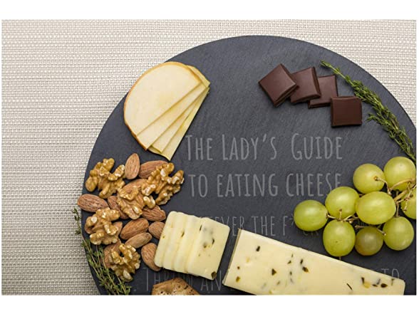 J.K. Adams Lazy Susan 12" Round Slate Serving Board