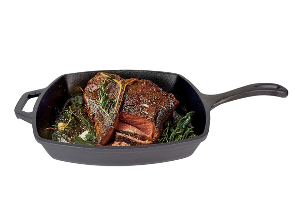 Jim Beam 10.5" Cast Iron Square Skillet