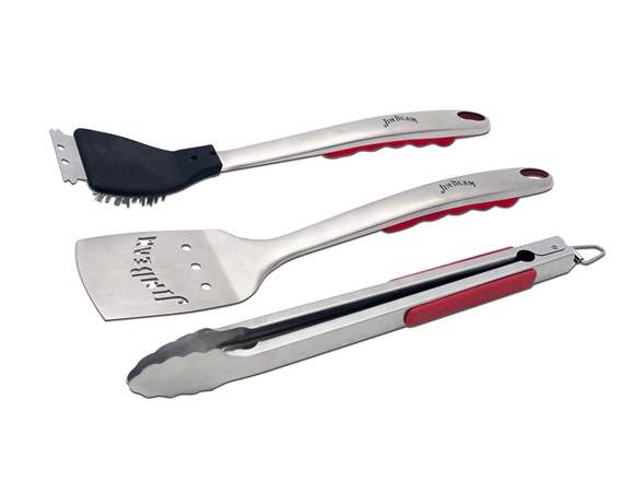 Jim Beam Soft Grip Grilling Tools Set