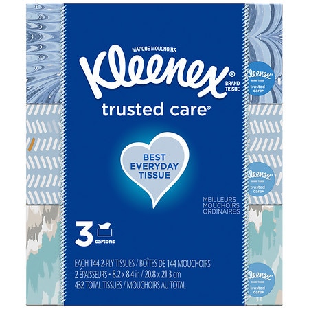 Kleenex Everyday Facial Tissues - 144.0 ea x 3 pack