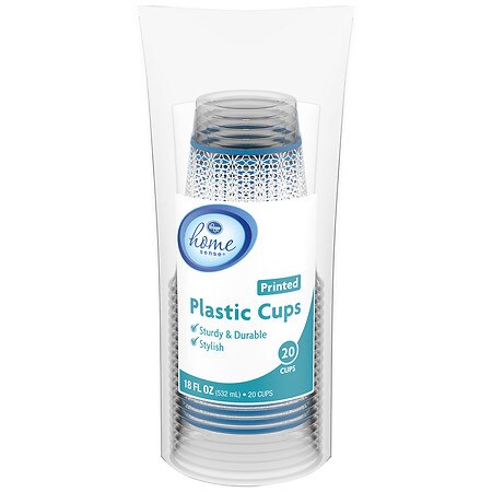 Kroger Printed Plastic Cups - 20.0 ea