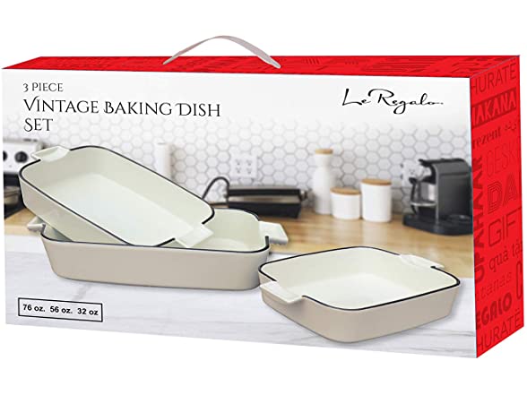 Le Regalo 3-Piece Vintage Baking Set