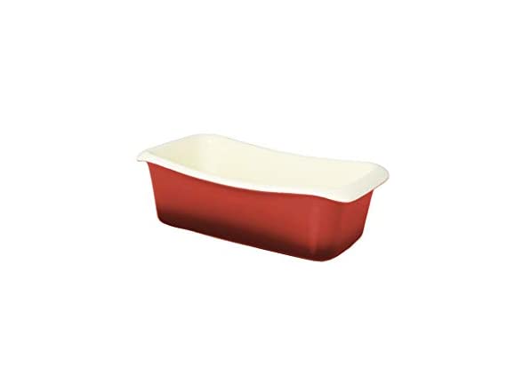 Le Regalo Stoneware Baking Loaf Pan, Red