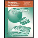 McDougal Littell Passports Technology: Using Calculators and Computers Alge