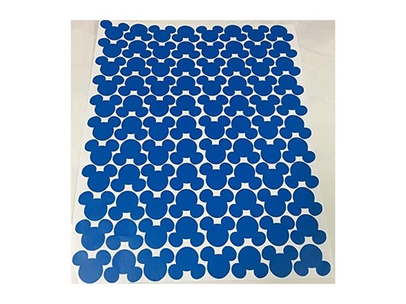 Mickey Mouse Head Decals Dark Blue