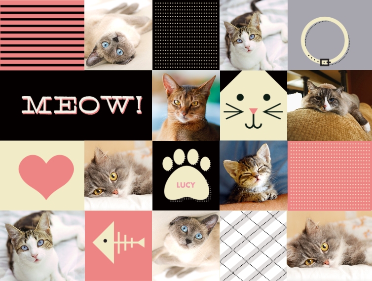 Pets Fleece Baby Blanket, 30x40, Gifts -Cat Collage