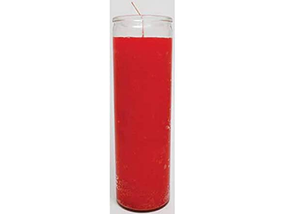 Red Color Unscented Glass Prayer Candles