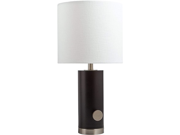 Rivet Rubberwood Table Lamp (Open Box)