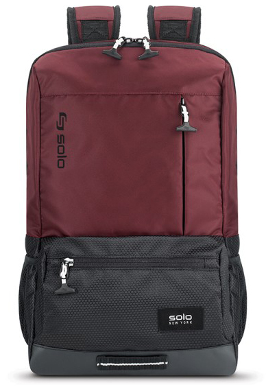 SOLO Varsity Collection 15.6" Burgundy Draft Backpack